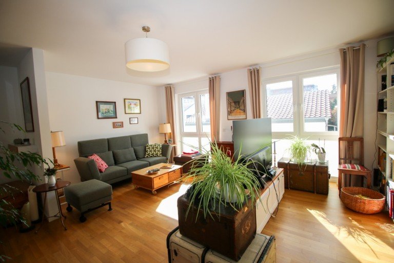 Wohnzimmer Darmstadt Maisonettewohnung Haus im Haus - Neubau 2015 - 3 TG-Stellpl�tze - DA-Innenstadt *** PROVISIONSFREI f�r den K�ufer ***